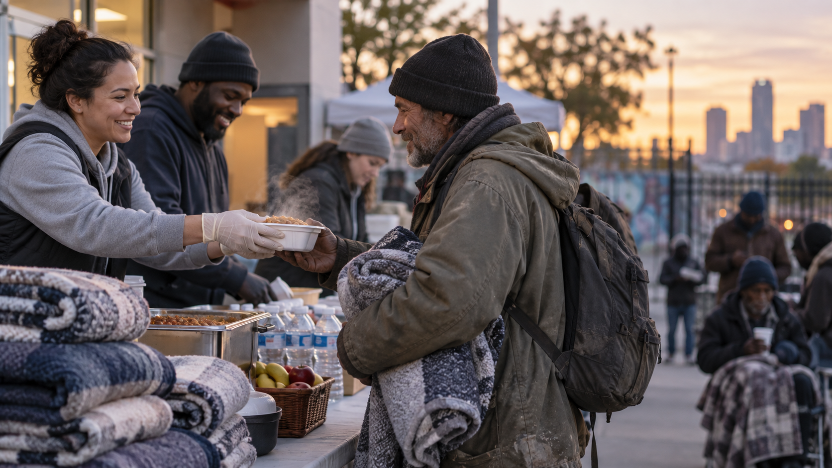 Community volunteers supporting people in need